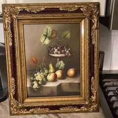 Vintage Still Live Oil On Canvas Painting Original Signed M. Aaron 20×24