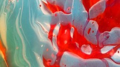 FLUID ACRYLIC POUR ABSTRACT PAINTING – ORIGINAL ART 8 x 8 Inch Cradled Wood