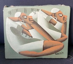 Laurent Casimir Haitian Artist (1928-1990) Oil Painting, 10″ x 8.25”