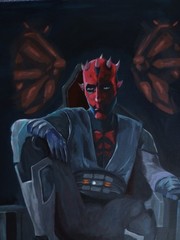 Star Wars – Darth Maul ORIGINAL Acrylic Painting 16″ x 20″ | Canvas | OOAK