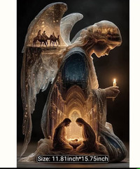 DIY Angel Nativity Diamond Painting Kit F42 (30×40 cm)