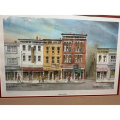 W.B. Rehse Watercolor Painting „Before The Mall“ Numbered 150/150 Cincinnati 80s
