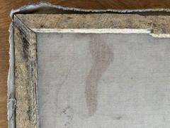 vintage painting by Jackson on canvas market black women group baskets signed