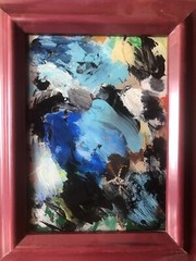 Beautiful “Surfs Up Catching The Big One”, Original Art Painting On Glass