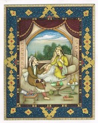 Persian Painting Hakeem is Detecting The Disease By Holding Hand 7.5×9.5 Inches