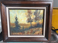 Kennebunkport Maine Artist Frank Handlen Original Oil On Board Painting Signed