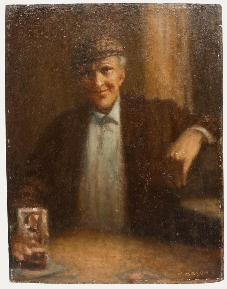 William Mason ARCA (1906-2002) – 20th Century Oil, Irishman in a Tweed Cap
