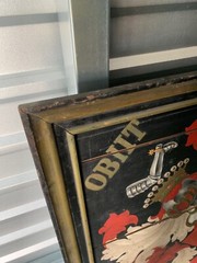 coat of arms planks of wood artist painted stunning 41″ x 39″ great antique