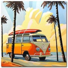 Road Trip by John Jaster Gallery-Wrapped Canvas Giclee Wall Art (18 in x 18 in)