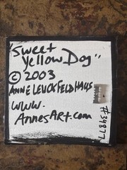 Anne Leuck Feldhaus Small Painting Sweet Yellow Dog 2003