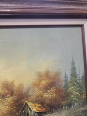 Vintage Signed Original Oil Canvas Painting Pastoral Framed PC Tomtow 24×36″