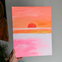Contemporary Expressionist Original Landscape Painting 14×11 Canvas