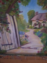 Mother’s Day Garden Gate 11×14 Painting Canvas Panel