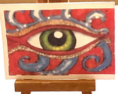 ACEO Print “ The Old Seeing Eye “ fantasy art, decorative, symbolism, Egyptian