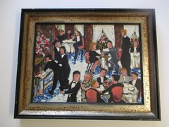 HIRSCH ORIGINAL PAINTING BAR CAFE RESTAURANT FANCY IMPRESSIONIST MODERNIST