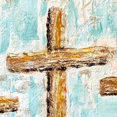 Original Hand Painted Crosses 12×9 Expressionist Acrylic Painting Paper