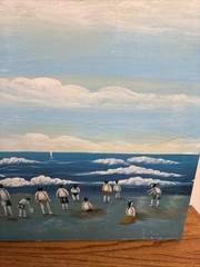 Oil Painting On Canvas Unsigned – Similar Style To Eka Peradze 24 Tall X 20 Wide