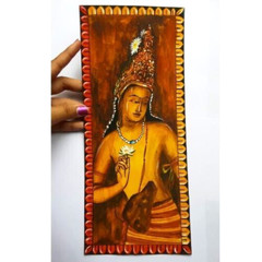 Traditional Original Sri Lanka Historical Men Murals Longer Art Banner Paint NEW