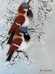 Max Karp „The Snowbirds“ 8″x10″ Enamel on Porcelain Tile LTD ED #393/500