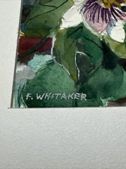 FREDERIC WHITAKER PAINTING AMERICAN FLORAL IMPRESSIONISM LISTED FAMOUS SMALL