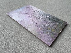 Original Sakura Pink Forest Oil Painting, Cherry Blossom Art, Small Misty Art