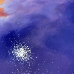 8″ x 10″ Original Acrylic Painting Clouds Sky Art Canvas Panel With Easel
