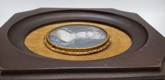 Antique Hand-painted Miniature Portrait of a Woman
