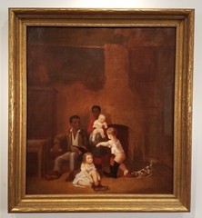 Period SOUTHERN SCHOOL INTERIOR OIL PAINTING CIRCA 1840-1860