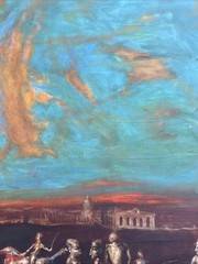 Russian Surrealist Painting Large Expressionism Listed Andrei Medvedev Modernist