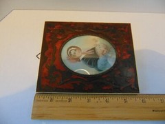 ANTIQUE (1800-1876) MINIATURE PANTING ON PORCELAIN SIGNED KRICHUBER