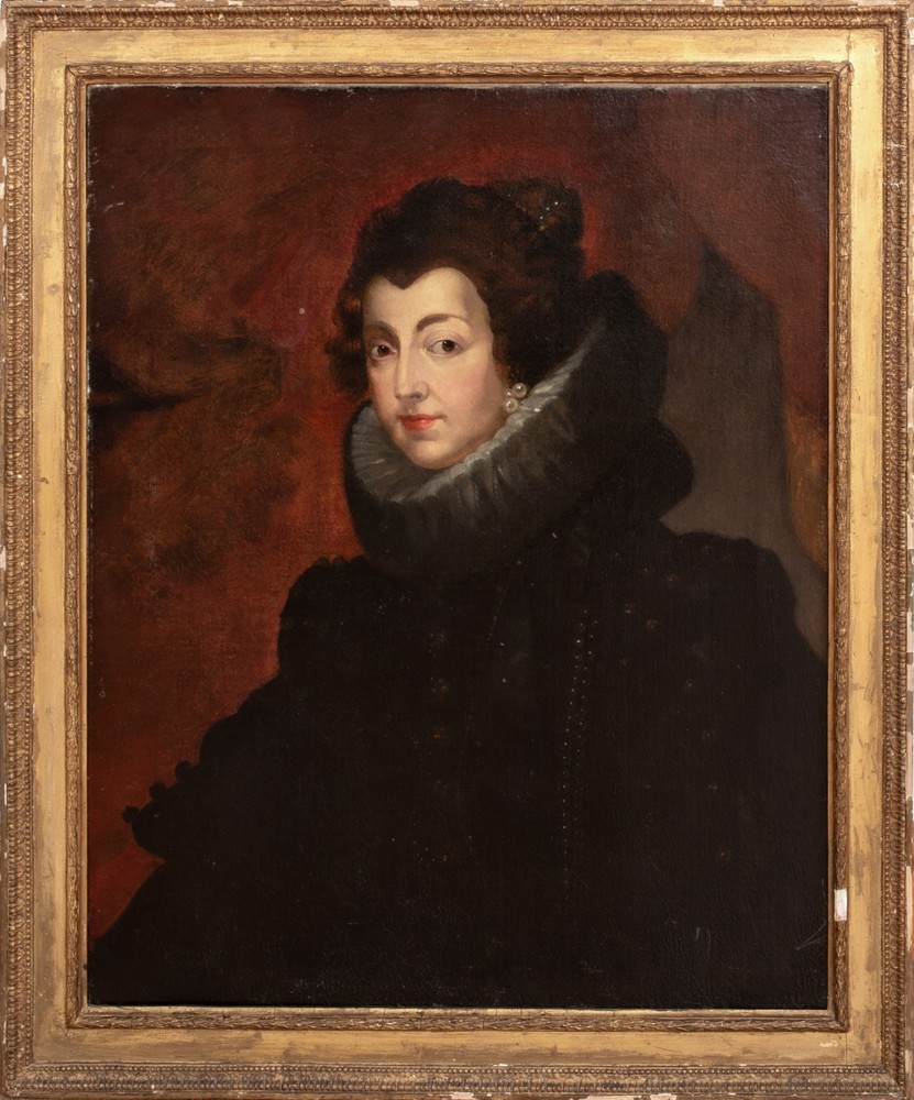 Large 18th Century Portrait ISABELLA OF BOURBON, QUEEN OF SPAIN (1602-1644)