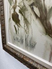 Vintage Hyacinthe Kuller Oil Painting Mother & Child Gold Leaf Frame 1966