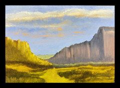 Mountain Wall — Original oil painting, canvas mounted on wood