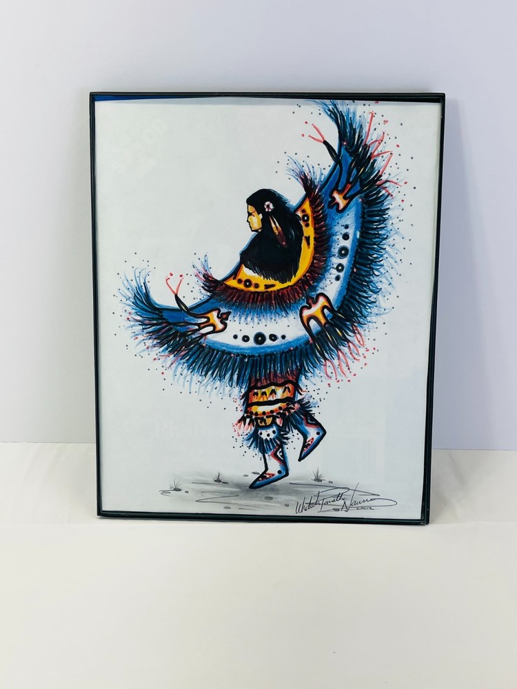 Kiowa Art Print Native American Original Artist Sketch Signed Dancing Tribal