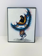 Kiowa Art Print Native American Original Artist Sketch Signed Dancing Tribal