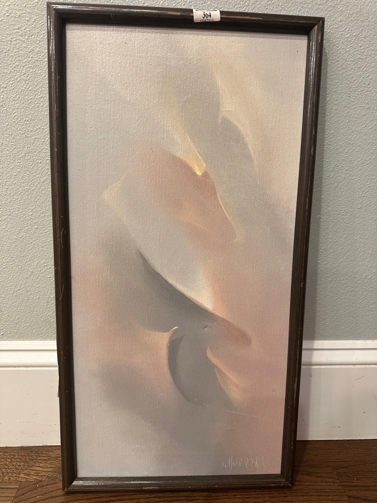 ORIGINAL Signed Segundo Huertas Abstract Oil Painting on Canvas, VTG Modern Art