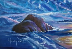 HAWAII ARTIST One of a Kind „Tropical Beach Sunset“ 24″x30″“ Original Oil