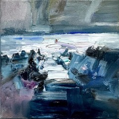 Airport 8×8 Original Oil Painting Canvas Wall Decor
