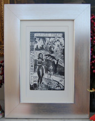 FRAMED PAUL GAUGUIN VINTAGE 1960’S PRINT OF THE WOODCUT „NAVE NAVE FENUA (1894)