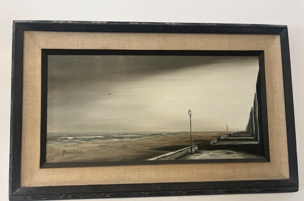 Mark Meisenholder Oil Painting Seascape MCM Manhattan Beach CA Strand Ocean