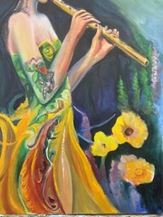 Original Painting Oil, 16×20 inch,Authors Signed Wall Decor Gift Beautiful Woman