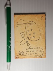 e9Art ACEO deadly angels outsider art brut naive
