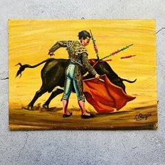 Spanish Bullfighting Matador Painting Signed J. Parraga 12″