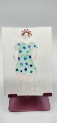 ACEO Art Card Original Watercolor Mumu 2.5 in x 3.5 in Flightfancy