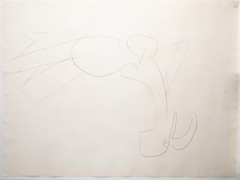 A Crane Taking Flight, Oil on Paper, Gareth Jones-Roberts of Australian (1935-)