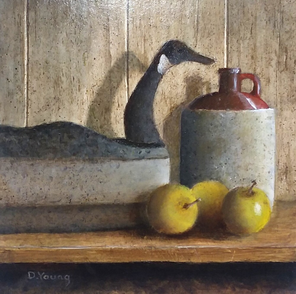 Small Orig Oil Painting. – ‚Cork Decoy‘ – Still Life by Penna Artist DAVID YOUNG