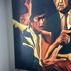 “One shot” Original Oil On canvas 5 Feet X 4 Feet.