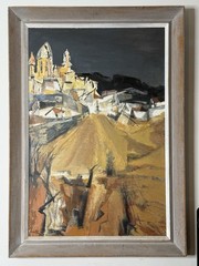 Martyl – Segovia (1955) – Original Modernist Oil on Board Painting, Signed, Robe
