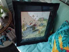 WW2 Original Art One of a Kind Sea Bees-Framed