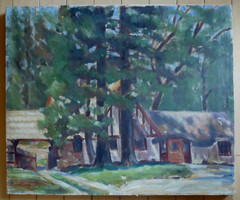 OEL GRAVES, BUD GRAVES, LISTED, Early CALIFORNIA VINTAGE PLEIN AIR LANDSCAPE OIL